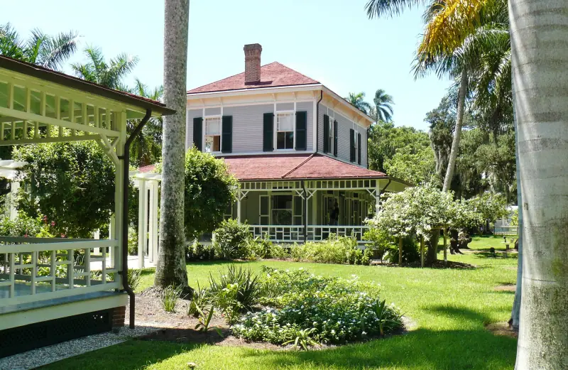 Thomas Edison's house and gardens at the Edison and Ford Winter Estates in Fort Myers
